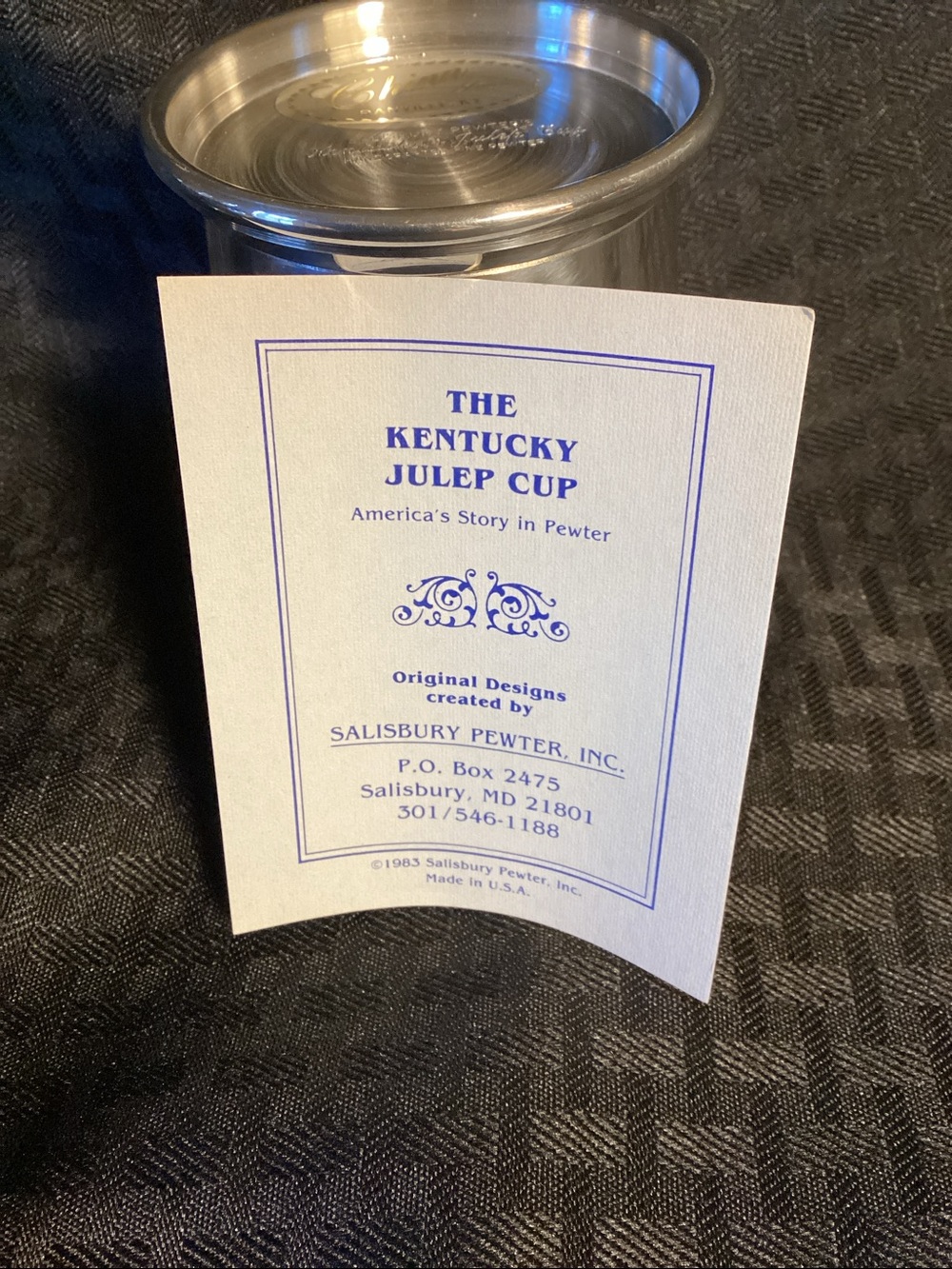 Kentucky Julep Cup. Salisbury Pewter. Hand-Crafted (2) - Picture 2 of 5